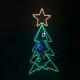 3D CHRISTMAS TREE 1000 LED ΔΙΠΛΗΣ ΟΨΗΣ 9.5m ΦΩΤΟΣΩΛΗΝΑ ΠΟΛΥΧΡΩΜΟ ΣΤΑΘΕΡΟ IP65 75*75*130cm