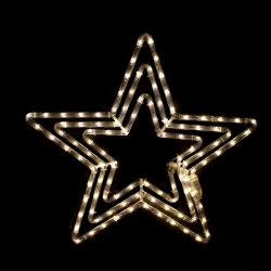 "3 STARS" 108 LED ΣΧΕΔΙΟ 4.5m ΦΩΤΟΣΩΛΗΝΑ ΘΕΡΜΟ ΛΕΥΚΟ FLASH IP44 56cm