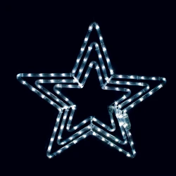 "3 STARS" 108 LED ΣΧΕΔΙΟ 4.5m ΦΩΤΟΣΩΛΗΝΑ ΨΥΧΡΟ ΛΕΥΚΟ FLASH IP44 56cm