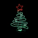 CHRISTMAS TREE 132 LED ΦΩΤΟΣΩΛΗΝΑ ΚΟΚΚΙΝΟ & ΠΡΑΣΙΝΟ FLASH IP65 54x90cm