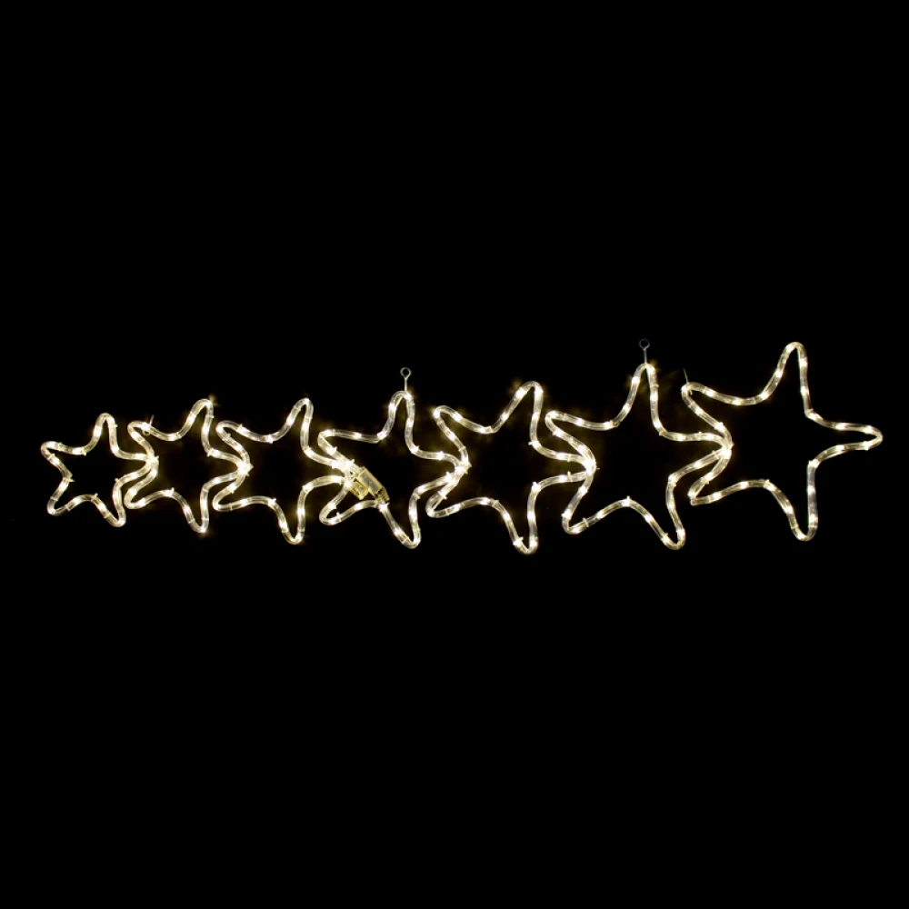 7 STARS" 144LED ΣΧΕΔΙΟ ΦΩΤΟΣΩΛΗΝΑ ΘΕΡΜΟ  ΛΕΥΚΟ FLASH IP65 119x37cm