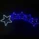 5 STARS 144 LED 6m  ΦΩΤΟΣΩΛΗΝΑ ΛΕΥΚΟ & ΜΠΛΕ FLASH IP65, 150*50cm