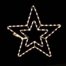 "DOUBLE STARS" 72 LED 3m ΦΩΤΟΣΩΛΗΝΑ ΘΕΡΜΟ ΛΕΥΚΟ FLASH IP44 55cm