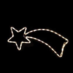 "COMET" 48 LED ΣΧΕΔΙΟ 2m ΦΩΤΟΣΩΛΗΝΑ ΘΕΡΜΟ ΛΕΥΚΟ FLASH IP20 68x29cm