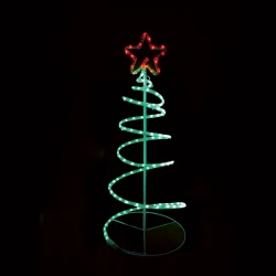 "SPIRAL TREE" 120 LED ΣΧΕΔΙΟ 5m ΦΩΤΟΣΩΛΗΝΑ ΚΟΚΚΙΝΟ ΠΡΑΣΙΝΟ IP44 40x40x90cm