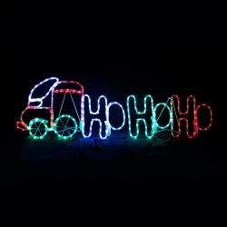 "TRAIN HO HO HO", 204 LED 8.5m ΦΩΤΟΣΩΛΗΝΑ ΠΟΛΥΧΡΩΜΟ FLASH CONTROL IP44 130X40CM