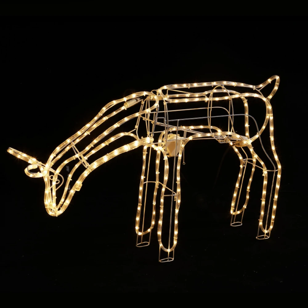 FEEDING REINDEER WITH MOTOR 240 LED 10m ΦΩΤΟΣΩΛΗΝΑ ΘΕΡΜΟ ΛΕΥΚΟ ΣΤΑΘΕΡΟ IP65 110*25*65cm