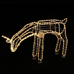 FEEDING REINDEER WITH MOTOR 240 LED 10m ΦΩΤΟΣΩΛΗΝΑ ΘΕΡΜΟ ΛΕΥΚΟ ΣΤΑΘΕΡΟ IP65 110*25*65cm