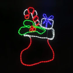 SOCK WITH PRESENT ΜΕ 252 LED ΜΟΤΙΦ 7m ΠΟΛΥΧΡΩΜΟ ΦΩΤΟΣΩΛΗΝΑ ΣΤΑΘΕΡΟ IP65 53*78m