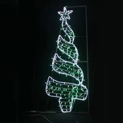 ΦΩΤΙΖΟΜΕΝΟ ΧΡΙΣΤΟΥΓΕΝΝΙΑΤΙΚΟ ΔΕΝΤΡΟ ,270&200LED ΦΩΤΟΣΩΛΗΝΑ ΨΥΧΡΟ ΛΕΥΚΟ & ΠΡΑΣΙΝΟ ΣΤΑΘΕΡΟ IP65,750x200CM
