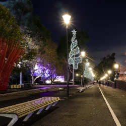 ΦΩΤΙΖΟΜΕΝΟ ΧΡΙΣΤΟΥΓΕΝΝΙΑΤΙΚΟ ΔΕΝΤΡΟ ,270&200LED ΦΩΤΟΣΩΛΗΝΑ ΨΥΧΡΟ ΛΕΥΚΟ & ΠΡΑΣΙΝΟ ΣΤΑΘΕΡΟ IP65,750x200CM