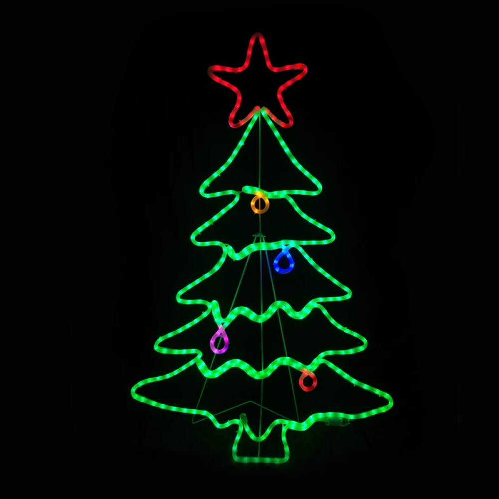 CHRISTMAS TREE 288 LED 8m ΦΩΤΟΣΩΛΗΝΑ ΠΟΛΥΧΡΩΜΟ FLASH, IP65, 70X114CM