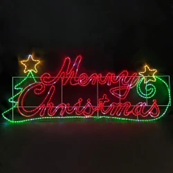 MERRY CHRISTMAS WITH TREE 576 LED 24m ΦΩΤΟΣΩΛΗΝΑ ΠΟΛΥΧΡΩΜΟ FLASH IP65 205*81cm