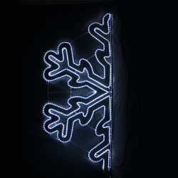 "HALF SNOWFLAKE", 684 LED ΕΠΙΣΤΗΛΟ ΣΧΕΔΙΟ 19m ΦΩΤΟΣΩΛΗΝΑ ΨΥΧΡΟ ΛΕΥΚΟ ΣΤΑΘΕΡΟ IP44 100x240CM