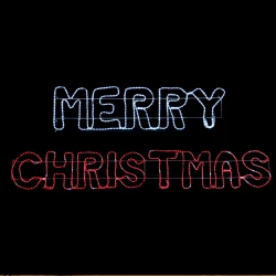 MERRY CHRISTMAS 936 ΜΕ LED ΛΕΥΚΟ & KOKKINO FLASH IP65 160*40 