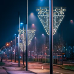 6 Star Waterfall Επίστηλο LED Δρόμου Με 464Led IP65 39W Θερμό Λευκό