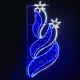 "DOUBLE BELLS" ΣΧΕΔΙΟ ΜΕ 628LED 15m ΣΕΙΡΑ ΜΠΛΕ & ΨΥΧΡΟ ΣΤΑΘΕΡΟ IP65 180x80cm