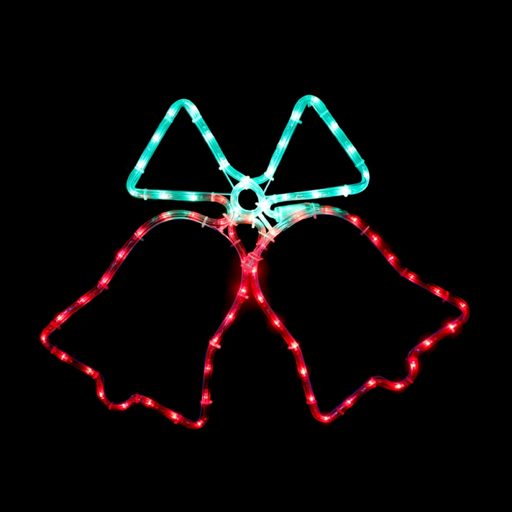  "DOUBLE BELLS" 72LED ΣΧΕΔΙΟ 3m ΦΩΤΟΣΩΛΗΝΑ ΠΡΑΣΙΝΟ ΚΑΙ ΚΟΚΚΙΝΟ FLASH IP44 55x55cm