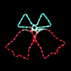  "DOUBLE BELLS" 72LED ΣΧΕΔΙΟ 3m ΦΩΤΟΣΩΛΗΝΑ ΠΡΑΣΙΝΟ ΚΑΙ ΚΟΚΚΙΝΟ FLASH IP44 55x55cm