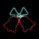  "DOUBLE BELLS" 72LED ΣΧΕΔΙΟ 3m ΦΩΤΟΣΩΛΗΝΑ ΠΡΑΣΙΝΟ ΚΑΙ ΚΟΚΚΙΝΟ FLASH IP44 55x55cm