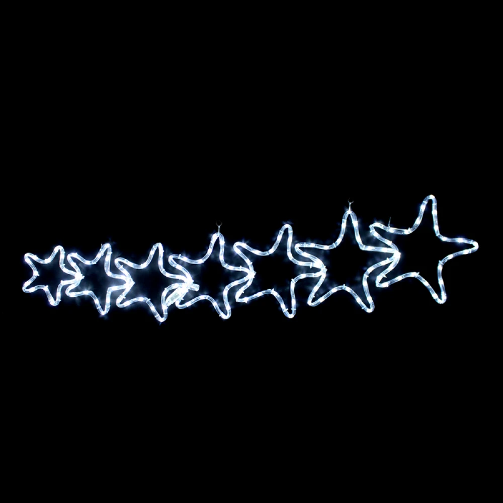 "7 STARS" 144LED ΣΧΕΔΙΟ 6m ΦΩΤΟΣΩΛΗΝΑ ΨΥΧΡΟ ΛΕΥΚΟ FLASH IP44 119x37cm