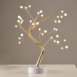 TREE WITH BALL LIGHTS 36 LED ΛΑΜΠΑΚ ΜΠΑΤΑΡ(3xAA)/USB ΘΕΡΜΟ ΛΕΥΚΟ IP20 50cm ACA