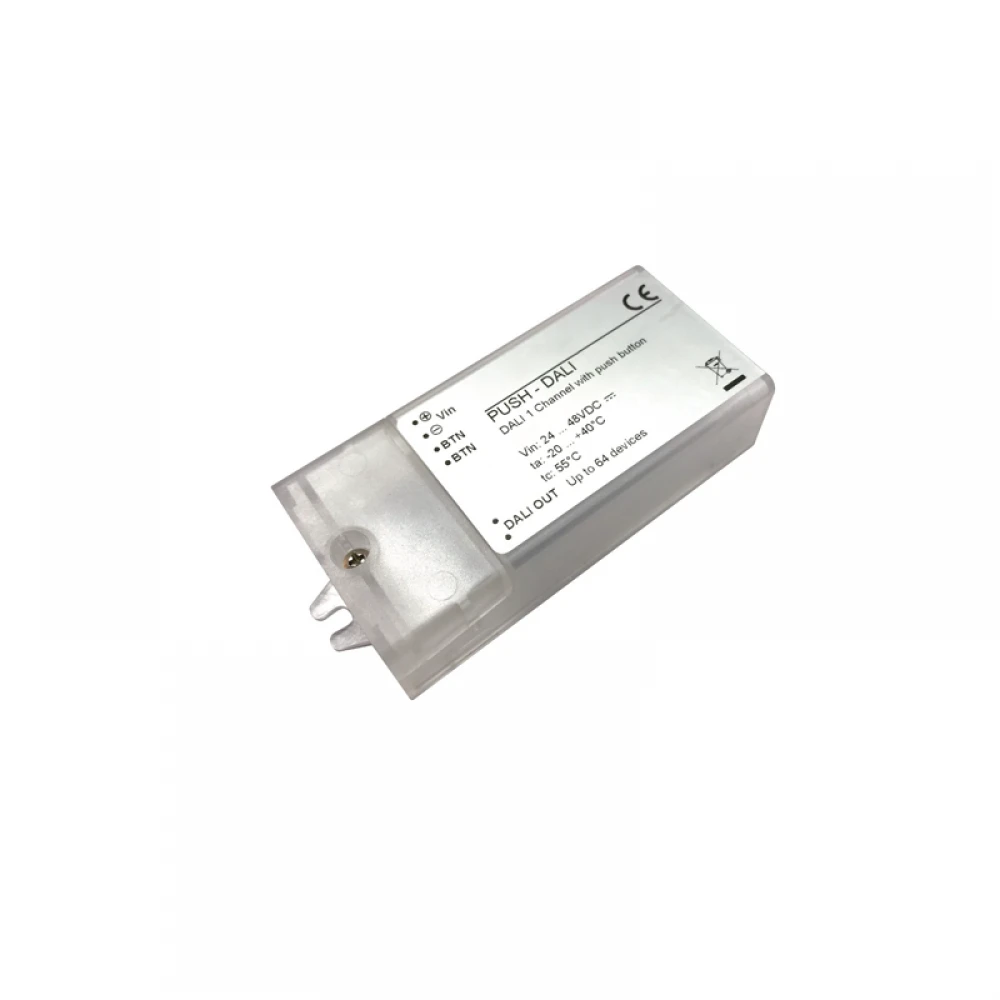 DALI MASTER CONTROLLER FOR PUSH BUTTON INSTALLATION AND MAGNETIC TRACKS 4W 105x44x23mm (OUT-TRACK IN
