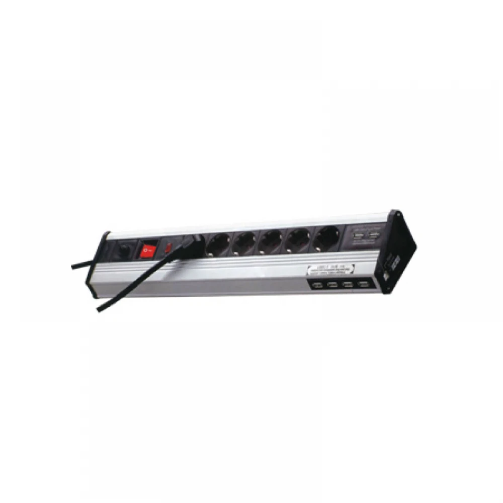 ΠΟΛΥΜΠΡΙΖΟ 6 ΘΕΣΕΩΝ ΑΛΟΥΜΙΝΙΟ+ΠΡΟΣΤΑΣΙΑ+DATA+USB ACA