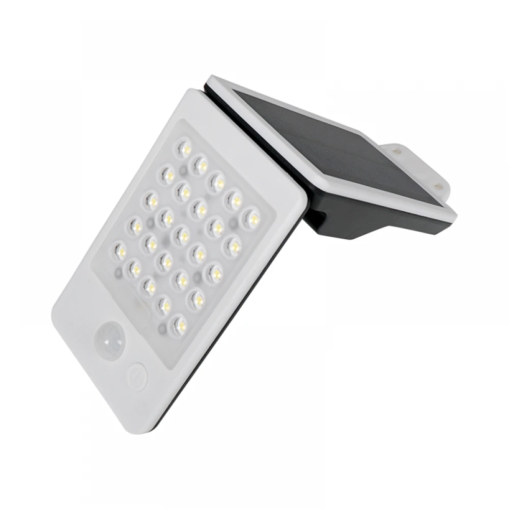 SOLAR SENSOR SMD LED WALL WHITE 2W 200Lm 4000K IP65 120° ACA