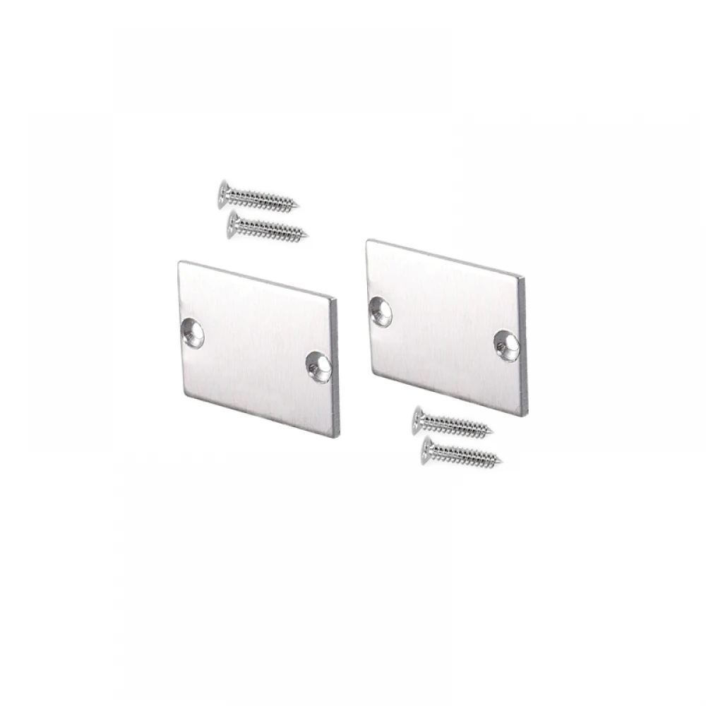 SET OF METAL END CAPS FOR PROFILE P217, 2 PCS WITHOUT HOLE