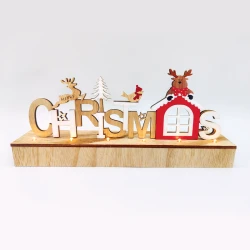 "WOODEN TABLE XMAS", 6 LED ΛΑΜΠΑΚΙΑ ΜΠΑΤΑΡΙΑΣ (2xAA), WW,IP20, 30X6X13CM