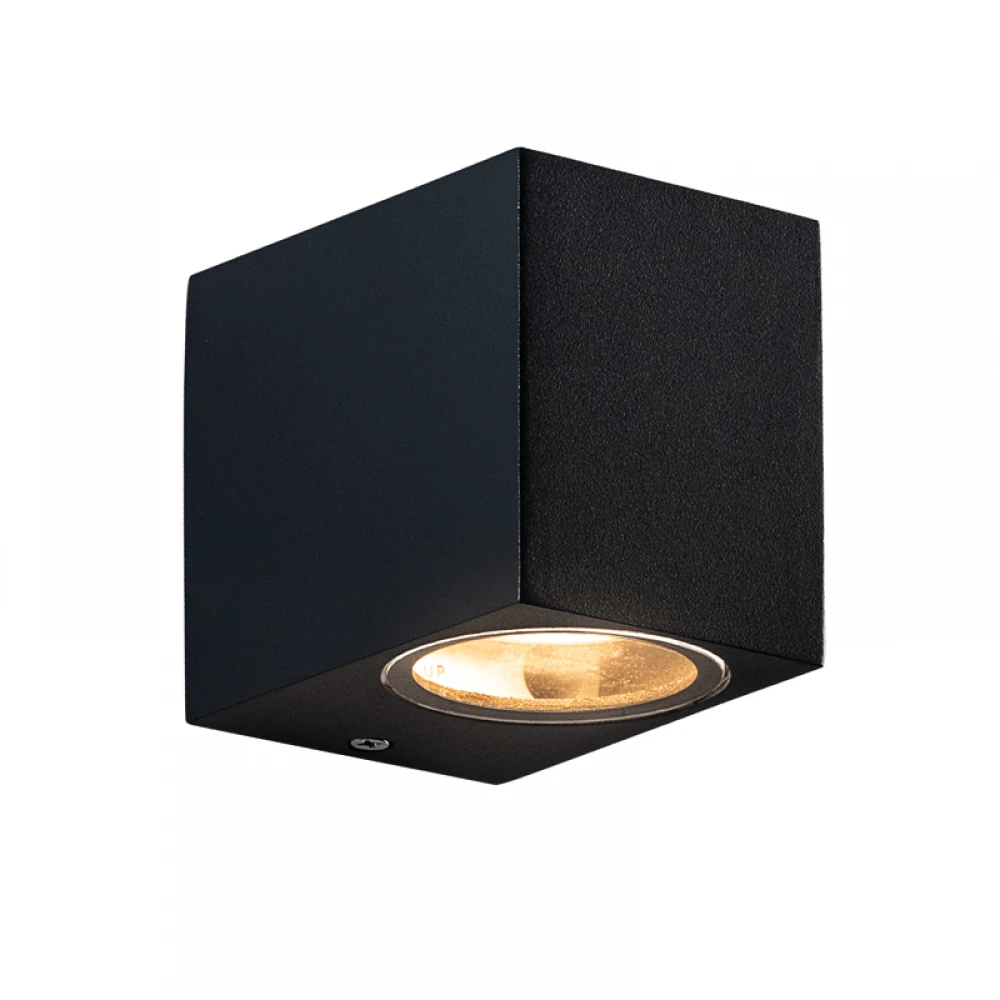 GU10 WALL LUMINAIRE 230V AC SAND BLACK IP65 MAX.35W