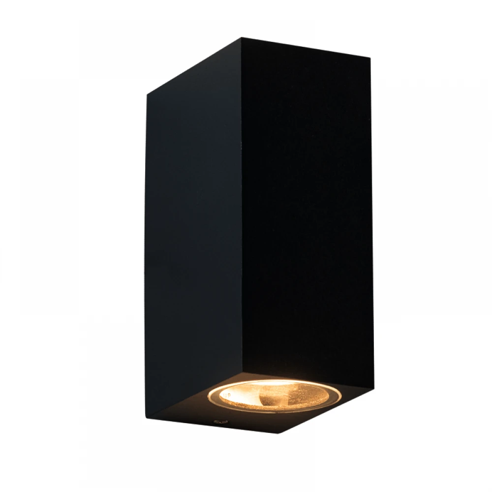 GU10 WALL LUMINAIRE 230V AC SAND BLACK IP65 MAX.2X35W ACA