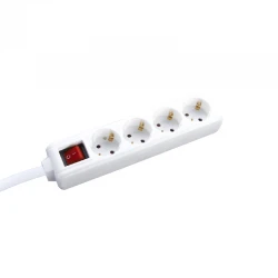 ΠΟΛΥΠΡΙΖΟ 4 ΣΟΥΚΟ ΑΣΦΑΛΕΙΑΣ ΜΕ ΔΙΑΚΟΠΤΗ 16A IP20 ΜΕ ΚΑΛΩΔΙΟ H05VV-F 3x1.5mm2 / ΚΑΘ ΜΗΚΟΥΣ 3m - ACA
