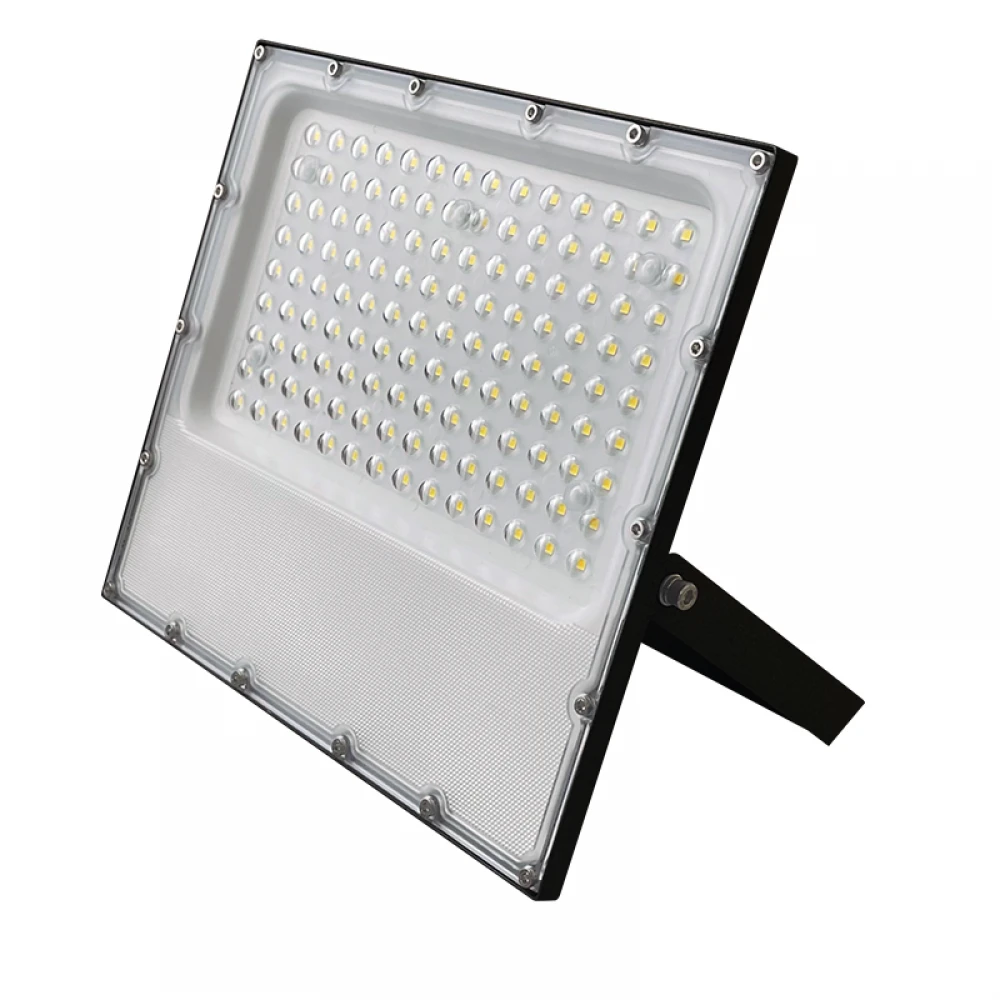 LED SMD BLACK FLOOD LUMINAIRE IP65 100W 6000K 12000Lm 100-277V AC RA80 IK08 5YRS BREATHING VALVE ACA