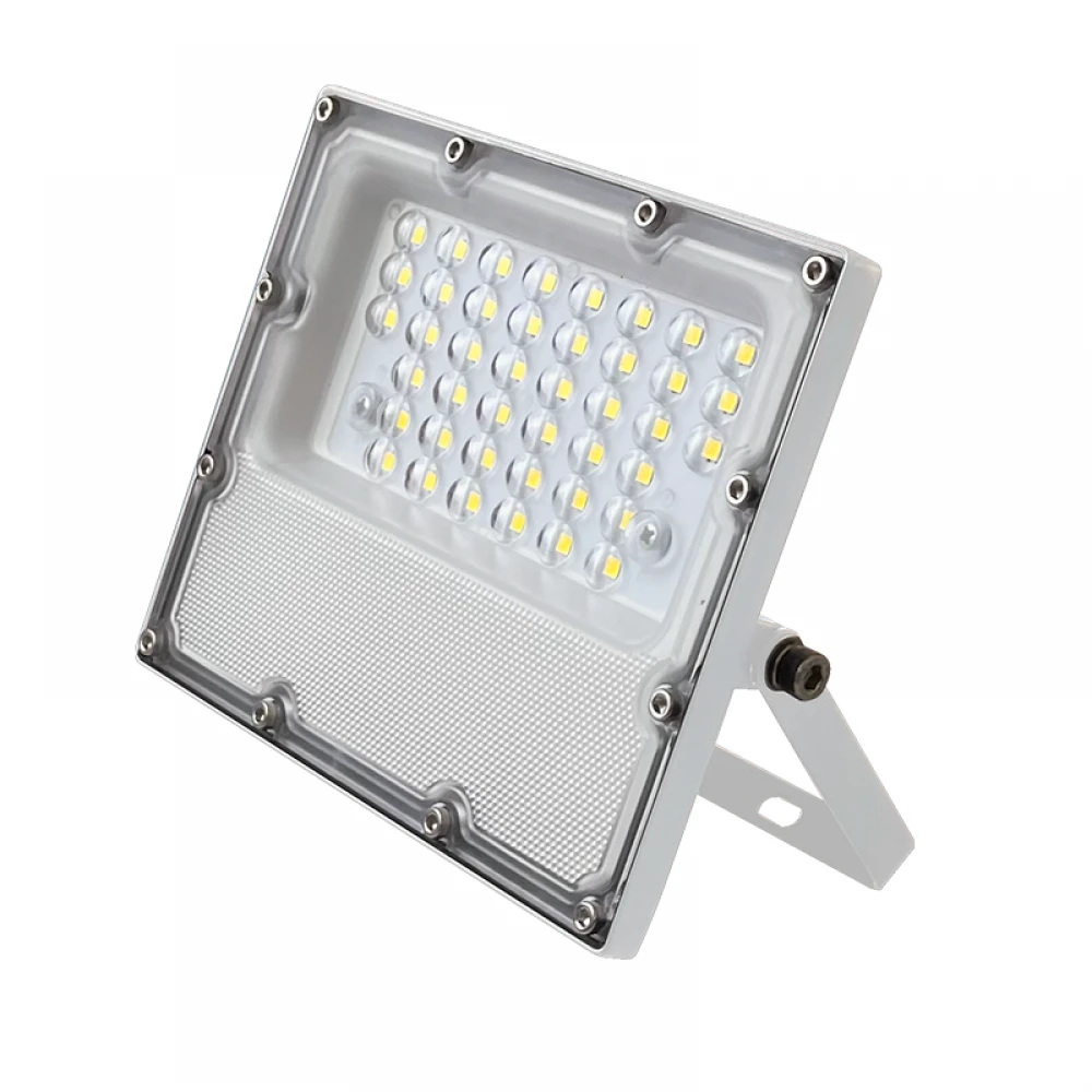 LED SMD WHITE FLOOD LUMINAIRE IP65 10W 6000K 1200Lm 100-277V AC RA80 IK08 5YRS BREATHING VALVE ACA