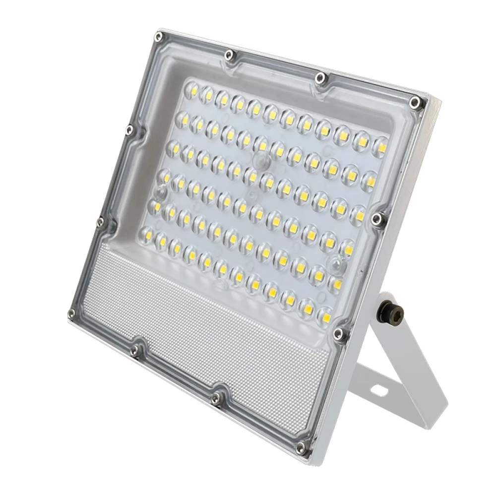 LED WHITE SMD FLOOD LUMINAIRE IP65 30W 6000K 3600Lm 100-277V AC RA80 IK08 5YRS BREATHING VALVE ACA