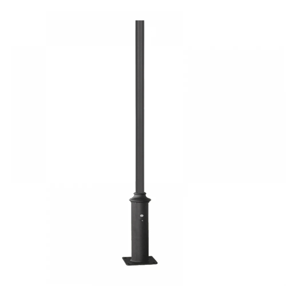 ΚΟΛΩΝΑ ΧΑΛΥΒΔΙΝΗ Φ60/114 3 ΜΕΤΡΩΝ 3mm ME ΘΥΡΙΔΑ ΕΠΙΣΚΕΨΗΣ RAL C0026, ΠΛΑΚΑ ΕΔΡΑΣΗΣ 300Χ300Χ10 ACA