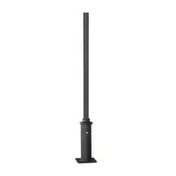 ΚΟΛΩΝΑ ΧΑΛΥΒΔΙΝΗ Φ60/114 3 ΜΕΤΡΩΝ 3mm ME ΘΥΡΙΔΑ ΕΠΙΣΚΕΨΗΣ RAL C0026, ΠΛΑΚΑ ΕΔΡΑΣΗΣ 300Χ300Χ10 ACA