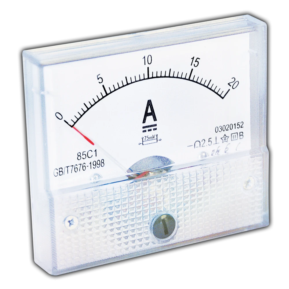 A2-V2 20A DC ΑΝΑΛΟΓΙΚΟ ΑΜΠΕΡΟΜΕΤΡΟ 0-20A DC ΤΥΠΟΥ ΒΙΔΑΣ