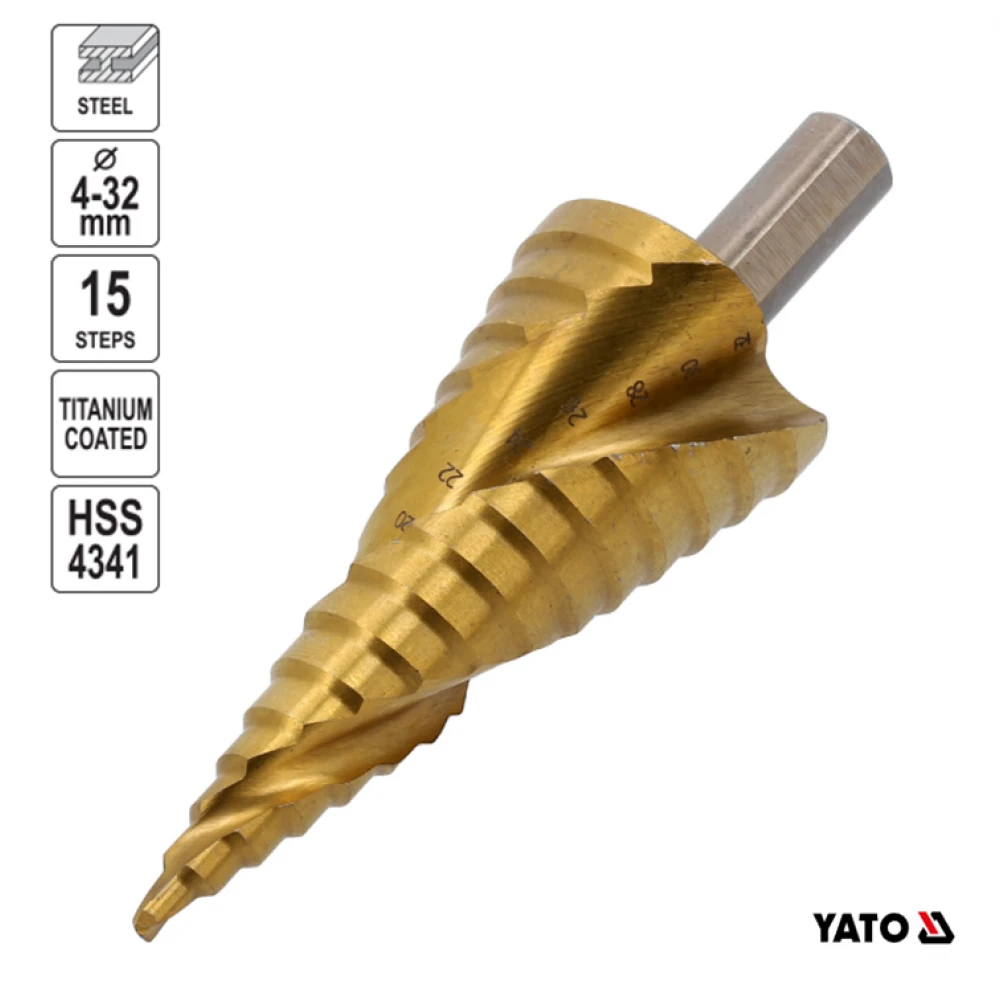 ΤΡΥΠΑΝΙ ΚΩΝΙΚΟ ΤΙΤΑΝΙΟΥ 4-32mm YT-44748