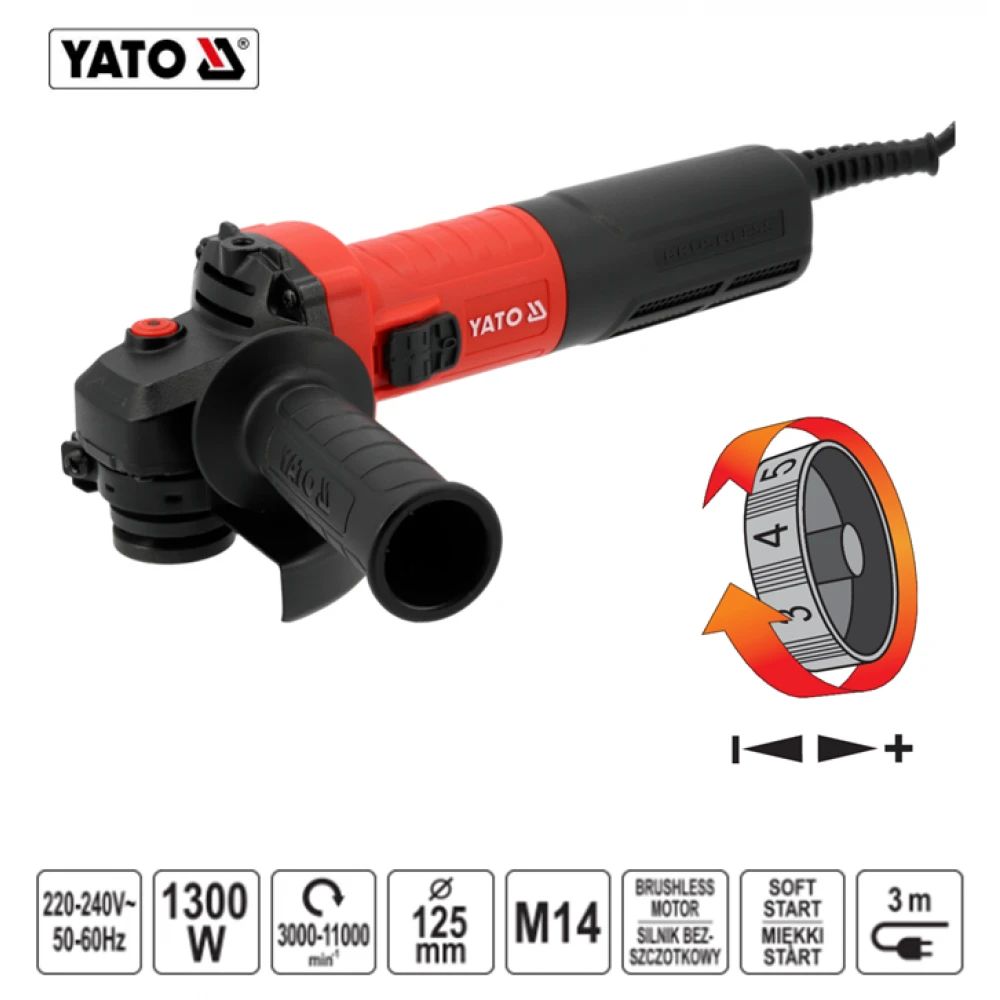 ΤΡΟΧΟΣ ΓΩΝΙΑΚΟΣ ΡΥΘΜΙΖΟΜΕΝΟΣ BL 1300W/125MM YT-821017