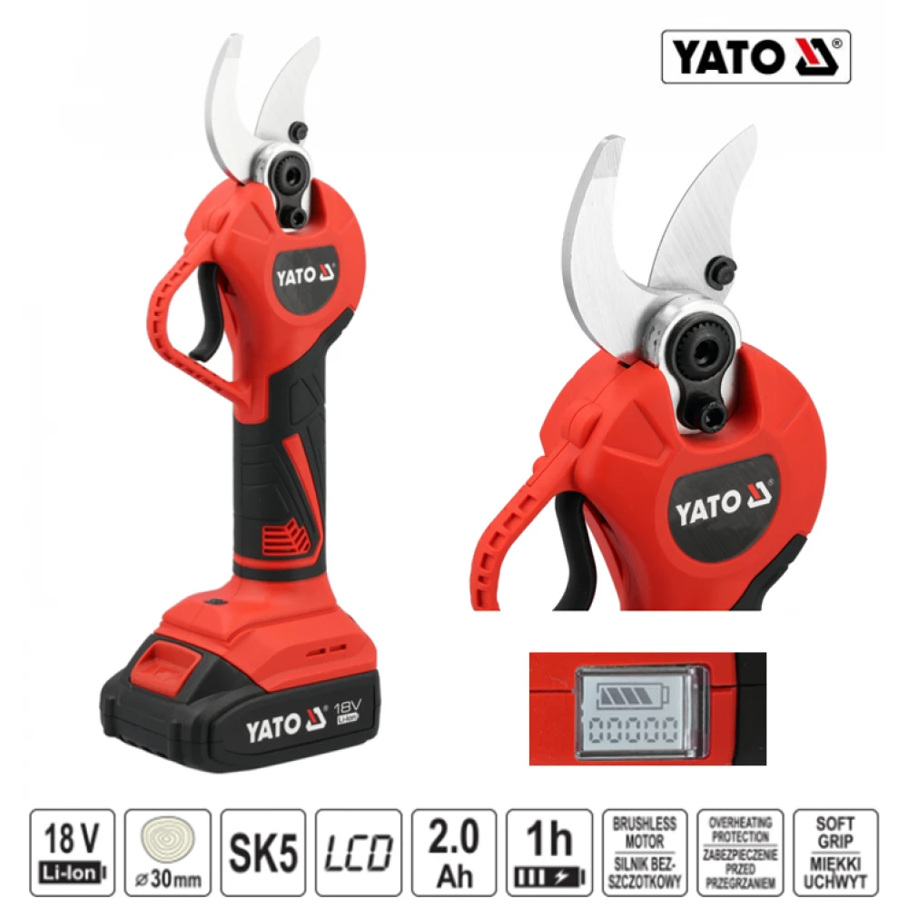 ΨΑΛΙΔΙ ΚΛΑΔΕΜΑΤΟΣ 18V 30MM 1X2Ah YT-828380