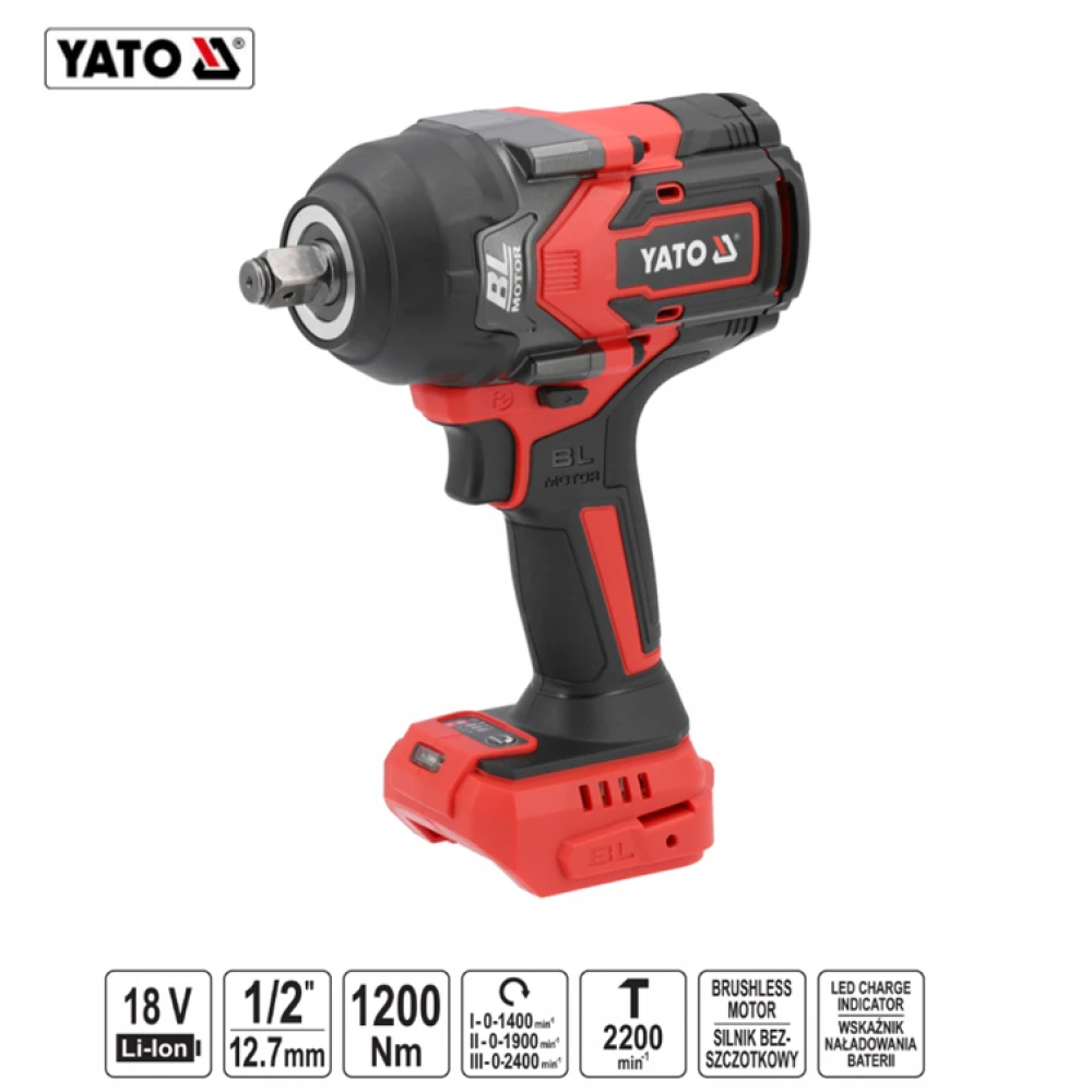 ΜΠΟΥΛΟΝΟΚΛΕΙΔΟ 18V 1/2 1200 NM SOLO YATO YT-828072