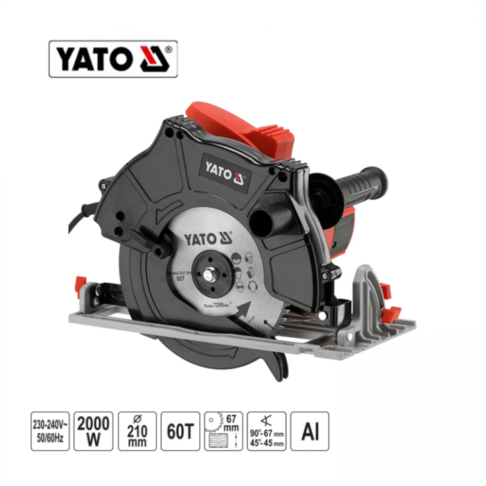 ΔΙΣΚΟΠΡΙΟΝΟ ΧΕΙΡΟΣ ΚΑΙ ΠΑΓΚΟΥ 2 ΣΕ 1 210ΜΜ 2000W YT-82155