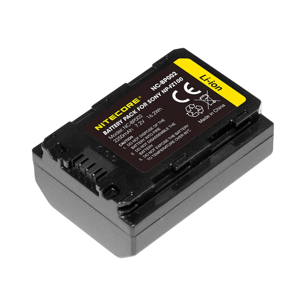 ΜΠΑΤΑΡΙΑ NITECORE for SONY NP-FZ100, 7.2V , 2250mAh, 16.2Wh